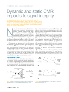 Dynamic and static CMR: impacts to signal integrity