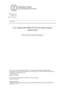 Low-voltage high CMRR OTA for electrophysiological measurements