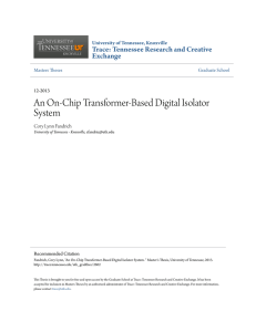 An On-Chip Transformer-Based Digital Isolator System