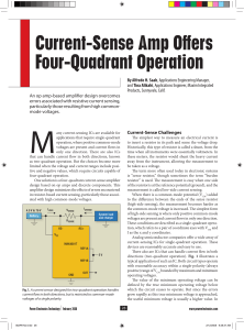 Current-Sense Amp Offers Four-Quadrant