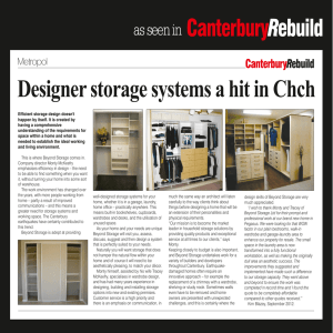 CanterburyRebuild Designer storage systems a hit in Chch