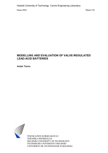 modelling and evaluation of valve-regulated lead