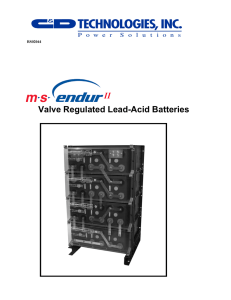 Valve Regulated Lead-Acid Batteries