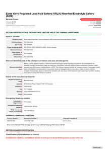 Exide Valve Regulated Lead-Acid Battery (VRLA) Absorbed