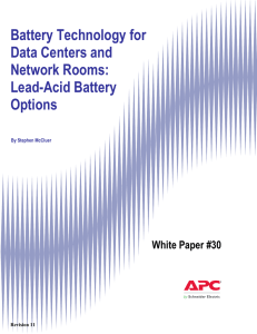 Lead-Acid Battery Options - Universal Networking Services