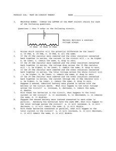 D.C. Circuit Theory Test