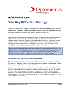 Selecting Diffraction Gratings