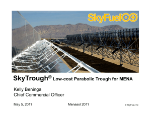 SkyTrough® Low-cost Parabolic Trough for MENA