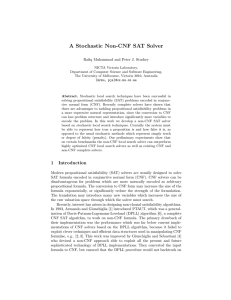 A Stochastic Non-CNF SAT Solver