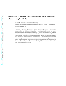 Reduction in energy dissipation rate with increased effective applied
