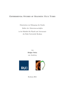 Experimental Studies of Magnetic Flux Tubes