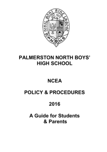 NCEA Policies and Procedures 2016 File - stratus