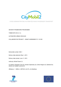 CITIES DEMONSTRATING AUTOMATED ROAD PASSENGER