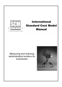 International Standard Cost Model Manual