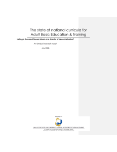 The state of national curricula for Adult Basic Education
