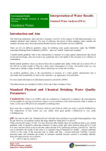Standard Water Analyses (SWA)
