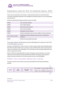 Explanatory notes for Year 12 statistical reports, 2015