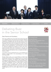 Debating Buzz in the Senior School