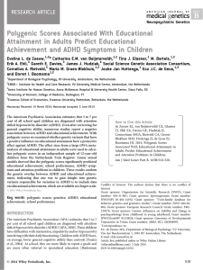 Polygenic scores associated with educational attainment in adults