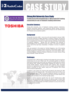 Chiang Mai University Case Study