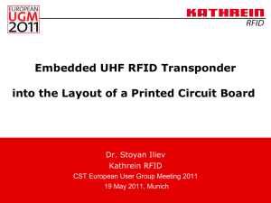 Embedded UHF RFID Transponderinto the Layout of a Printed
