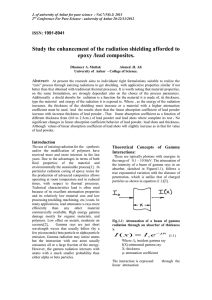 Study the enhancement of the radiation shielding afforded to epoxy