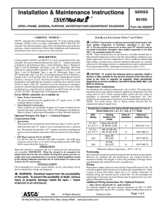 instructions of the solenoid