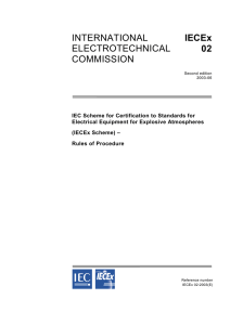 INTERNATIONAL ELECTROTECHNICAL COMMISSION IECEx 02