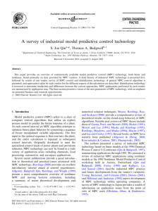 A survey of industrial model predictive control technology