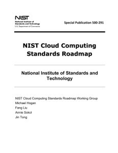 NIST Cloud Computing Standards Roadmap Working Group