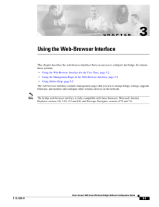 Using the Web-Browser Interface