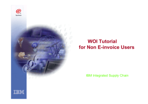 WOI Tutorial for Non E-invoice Users