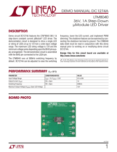 DC1274A-LTM8040 Evaluation Kit Quick Start Guide