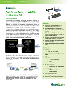 GainSpan Serial to Wi