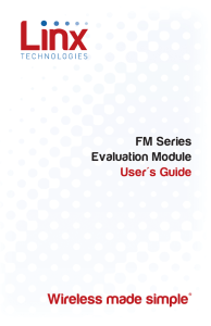 FM Series Evaluation Module User`s Guide