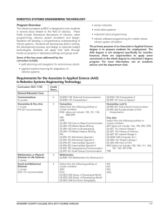 2016-2017 Associate in Applied Science (AAS) Robotics Systems