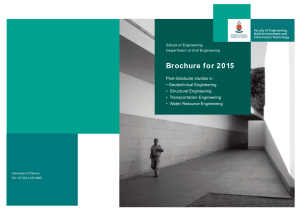 Brochure for 2015 - University of Pretoria