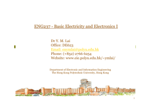 ENG237 - Basic Electricity and Electronics I