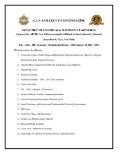 III Semester - KLN College of Engineering