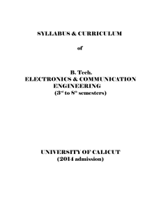 2014 Admissions - Calicut University Institute of Engineering