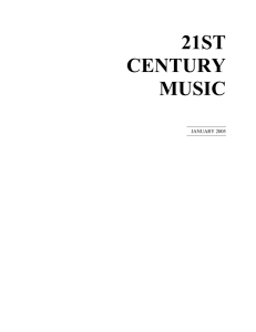 January - 21st Century Music
