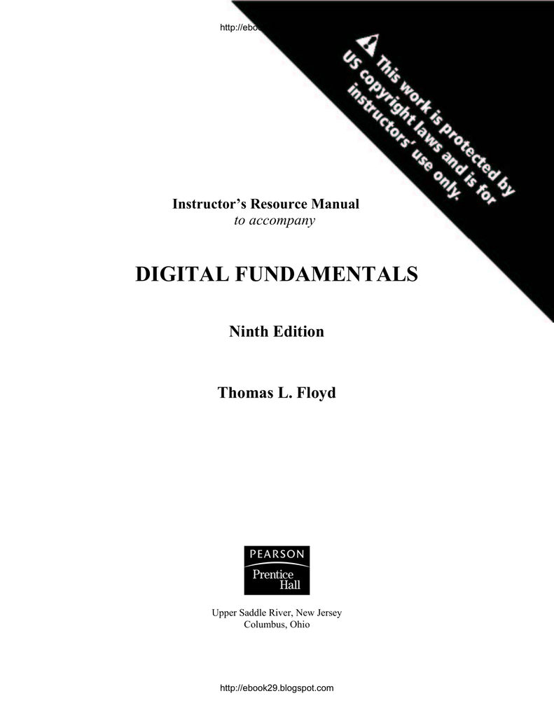 digital fundamentals 9ththomas sols rh studylib net digital fundamentals floyd 9th edition solution manual