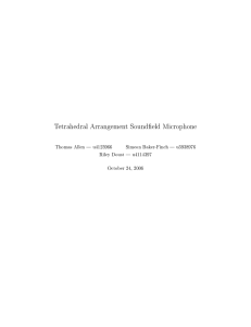 Tetrahedral Arrangement Soundfield Microphone