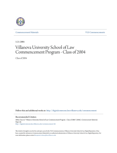 Class of 2004 - Villanova University School of Law Digital Repository