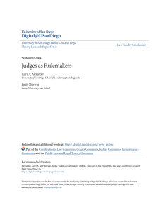 Judges as Rulemakers - Digital@USanDiego