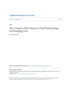 The Creation of the Attorney-Client Relationship