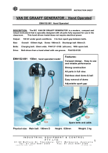 VAN DE GRAAFF GENERATOR - Hand Operated