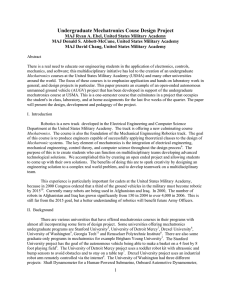 Undergraduate Mechatronics Couse Design Project