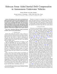 Sidescan Sonar Aided Inertial Drift Compensation in Autonomous