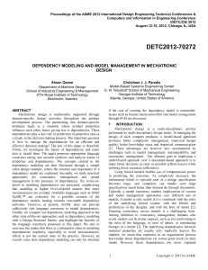 Dependency Modeling and Model Management in Mechatronic